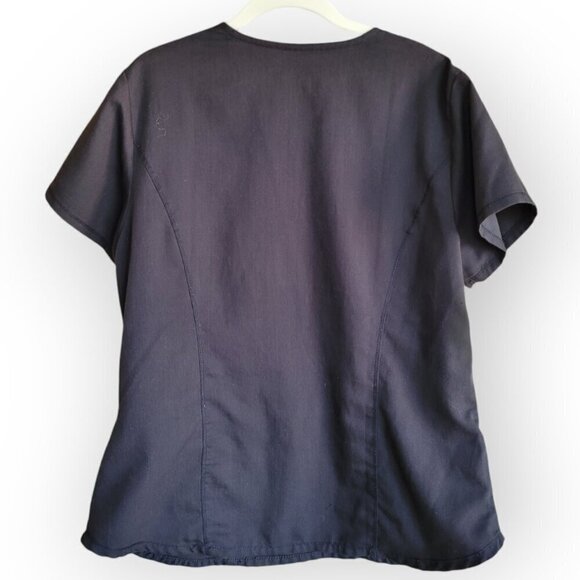 Grey's Anatomy Barco Women's V-Neck Aubrey Top Black Size L - Picture 3 of 7